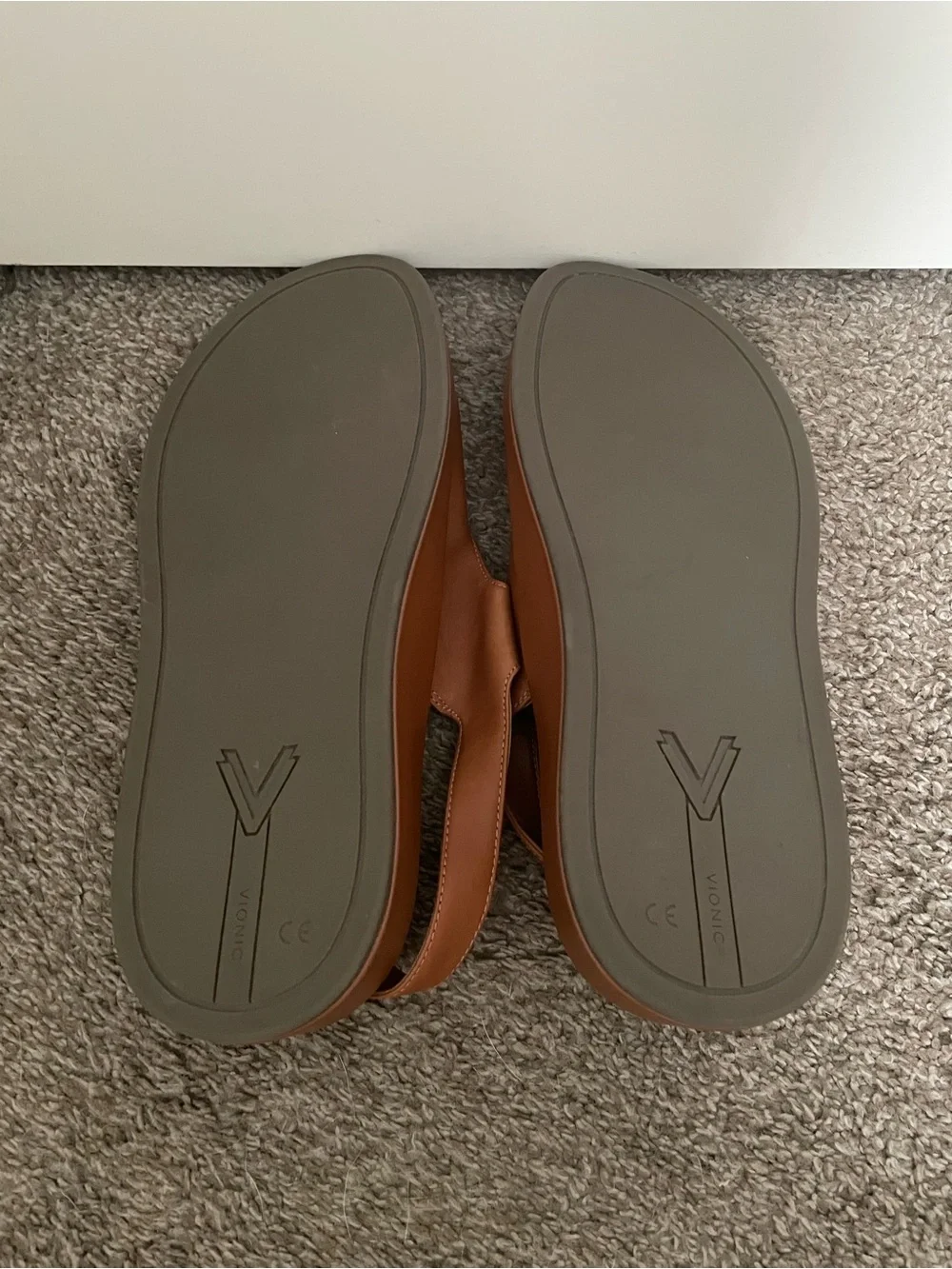 Vionic Madera Brown Leather Double-Strap Slingback Sandals - Picture 3 of 9
